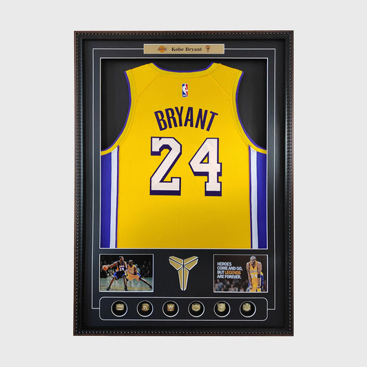 NBA Lakers Kobe Bryant  Jersey and Jersey Frame Set, Customizable